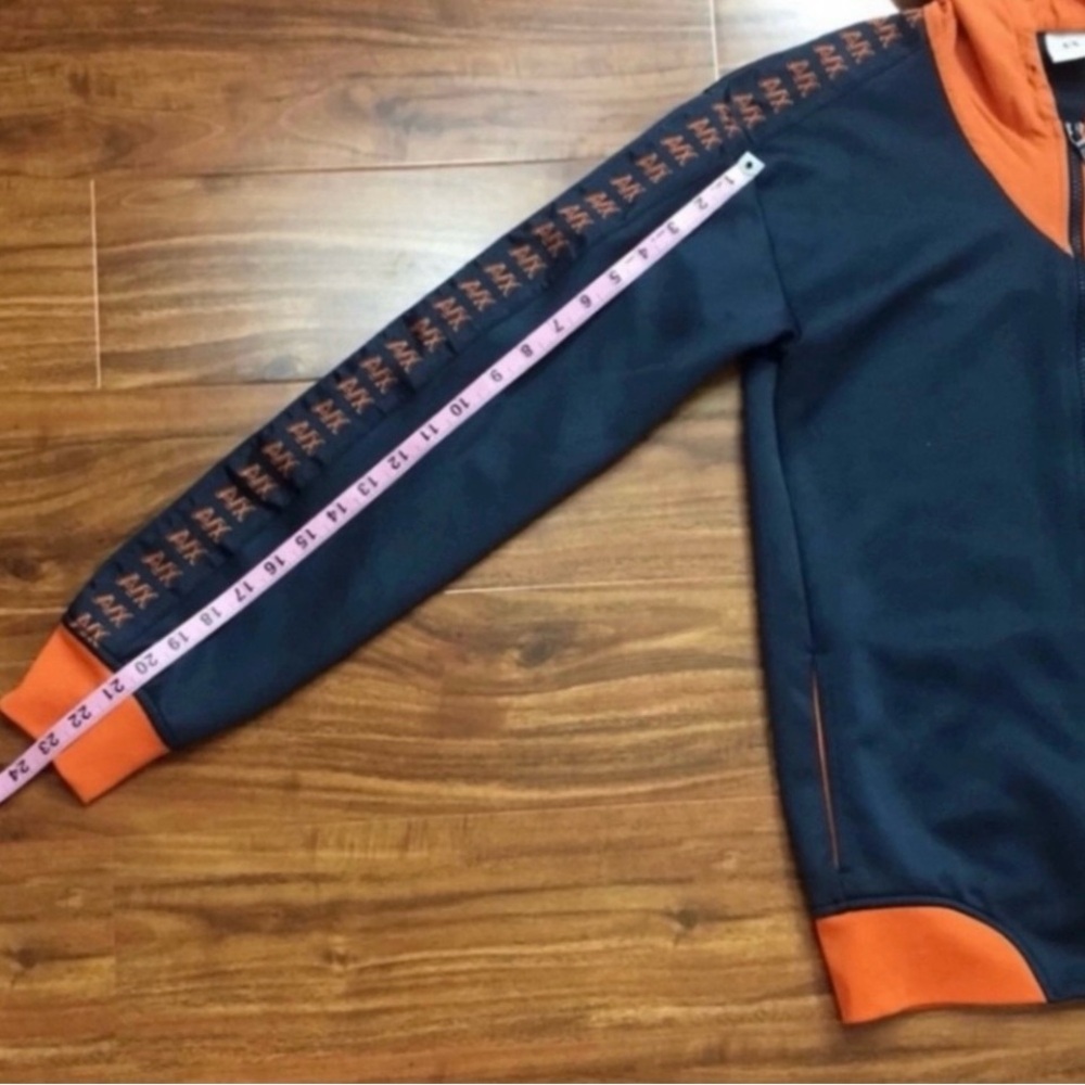 A/X Armani Women's Exchange Navy Orange Logo Zip Hooded Track Jacket Size Small - Picture 16 of 16